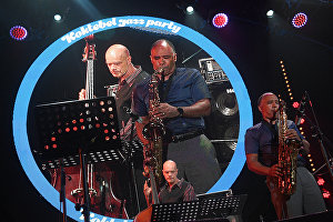 Saxophonist Don Braden (US) performs live at the 16th Koktebel Jazz Party international music festival