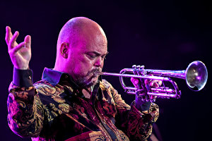 Anders Bergevantz of Brazil All Stars performs at the Koktebel Jazz Party 2017 festival