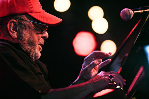 Puerto Rican pianist Eddie Palmieri performs at the Koktebel Jazz Party 2017 festival