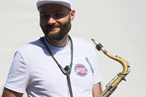 Jazz musician and composer Sergei Golovnya, founder of SG BIG BAND, at the Koktebel Jazz Party festival